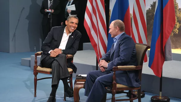Президент США Барак Обама и президент России Владимир Путин - Sputnik 日本