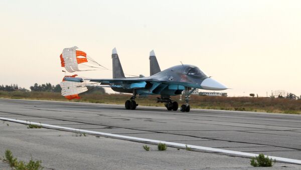 Sputnik Exclusive: Russian Sukhoi jets at airfield near Latakia - Sputnik 日本
